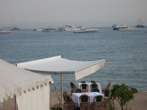 Panels on the beach